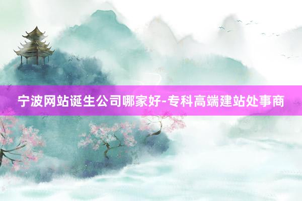 宁波网站诞生公司哪家好-专科高端建站处事商